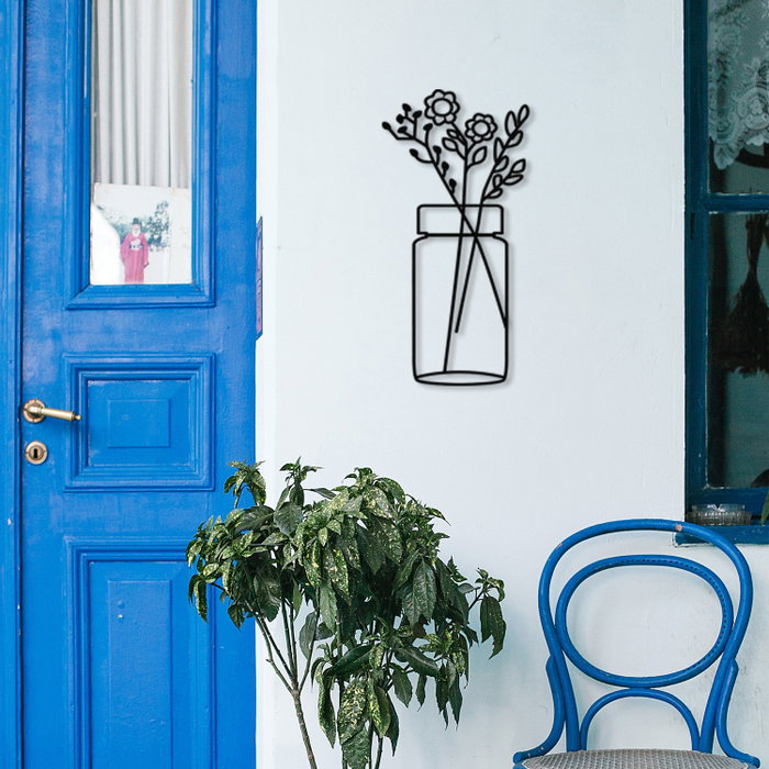 Wallity Decoración de Pared de Metal 27 x 60 cm